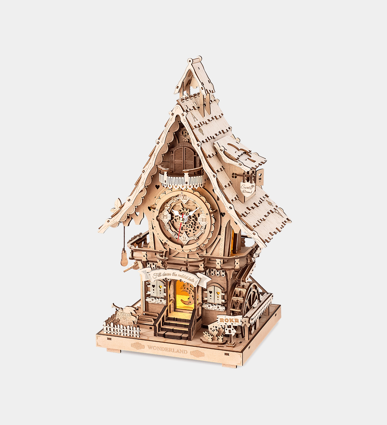 ROKR Cuckoo Clock (wood colour) Mechanical 3D Wooden Puzzle
