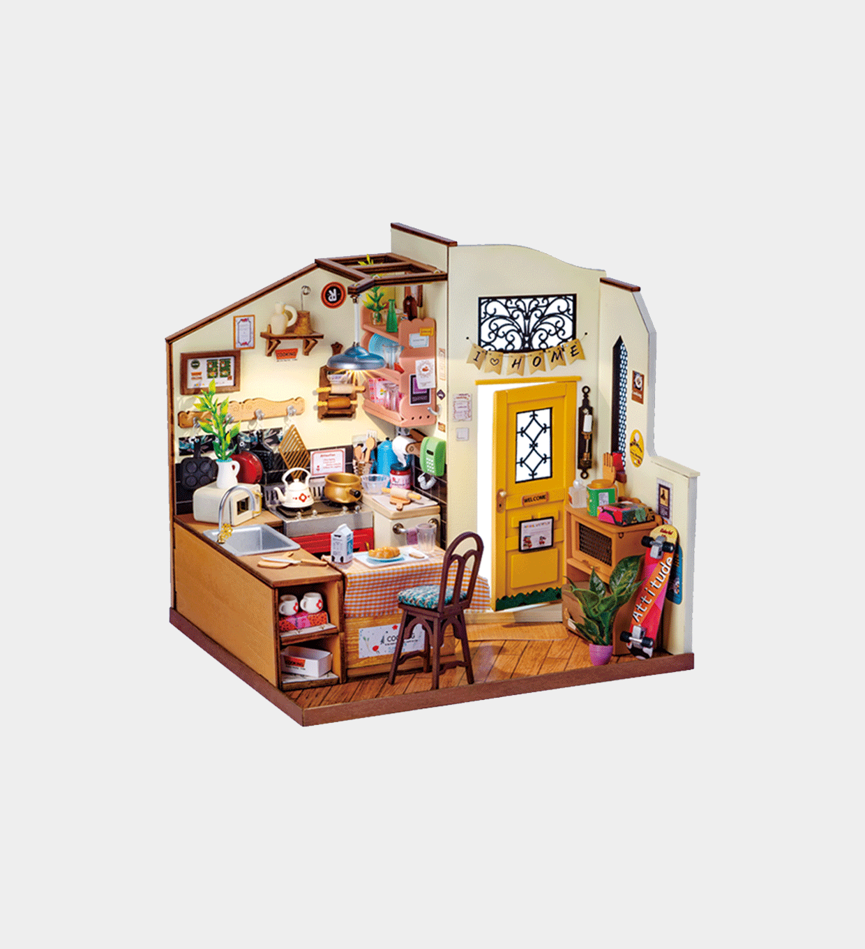 Rolife Cozy Kitchen DIY Miniature House Kit DG159
