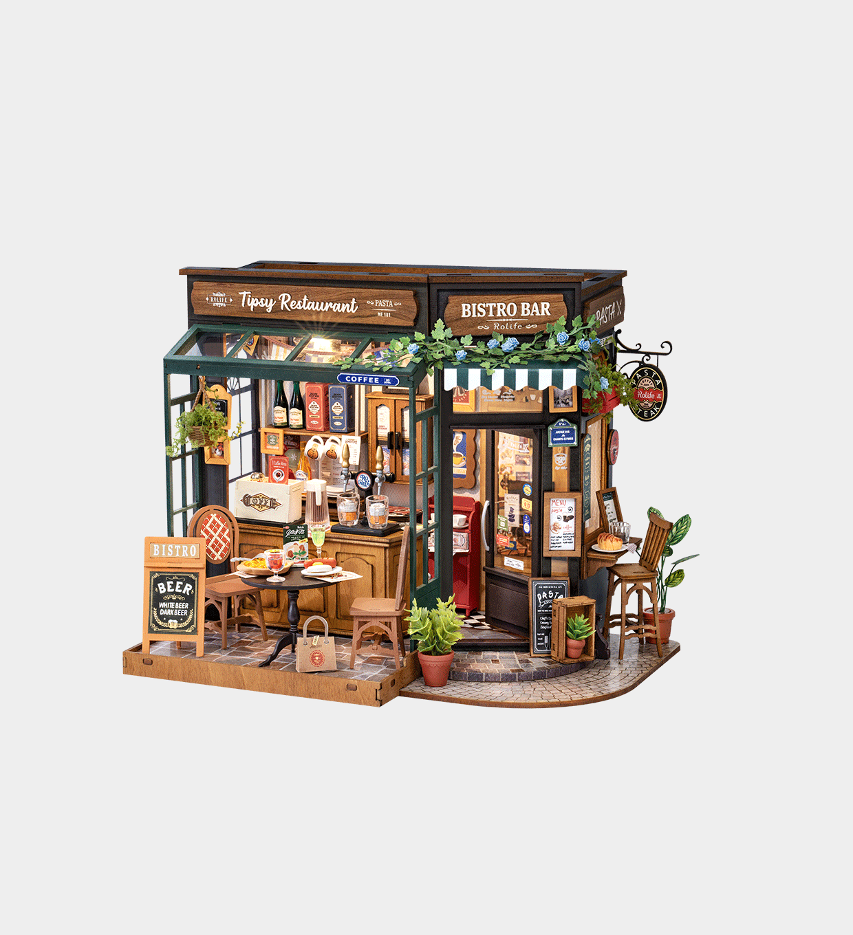 Rolife Tipsy Restaurant DIY Miniature House DG167-A