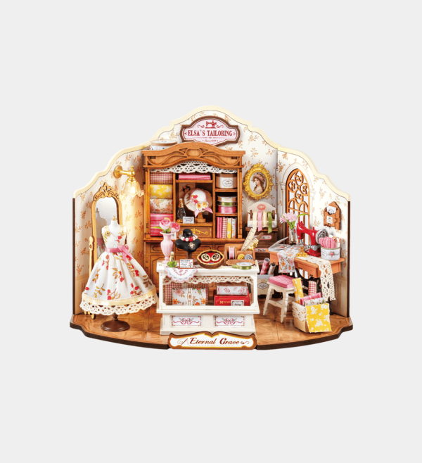 DG178-UK Rolife Elsa's Tailoring DIY Miniature House Kit DG178