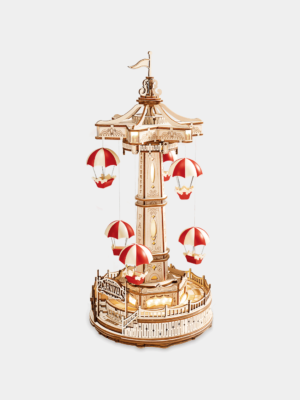 ROKR Parachute Tower DIY Music Box 3D Wooden Puzzle EA01