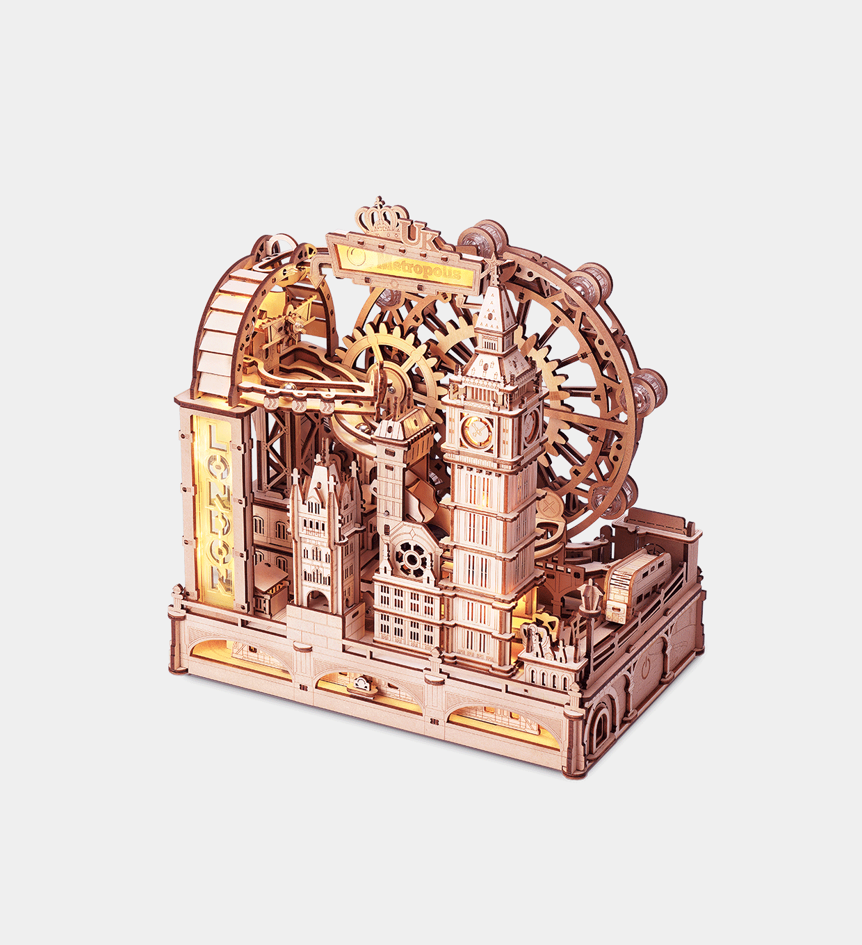 ROKR Marble Travel • London Marble Run Wooden 3D Puzzle EGB01