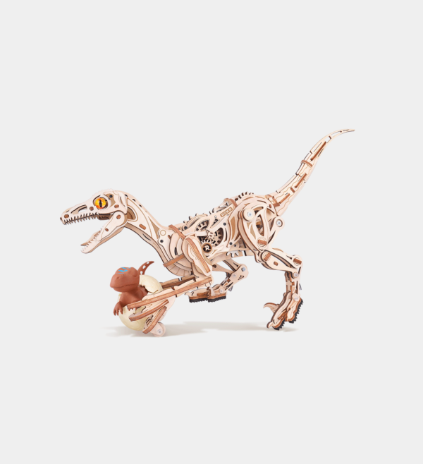 LD01-UK ROKR Velociraptor Mechanical 3D Wooden Puzzle LD01