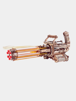 ROKR Rotating-Barrel Machine Gun Toy 3D Wooden Puzzle LQA01