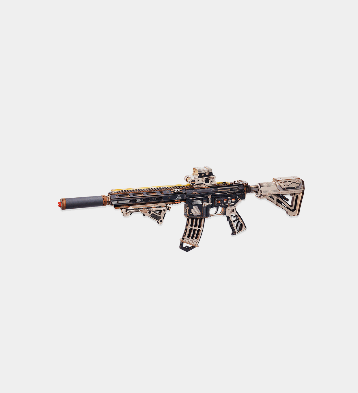 LQB02-UK ROKR M416 Carbine 3D Wooden Puzzle LQB02