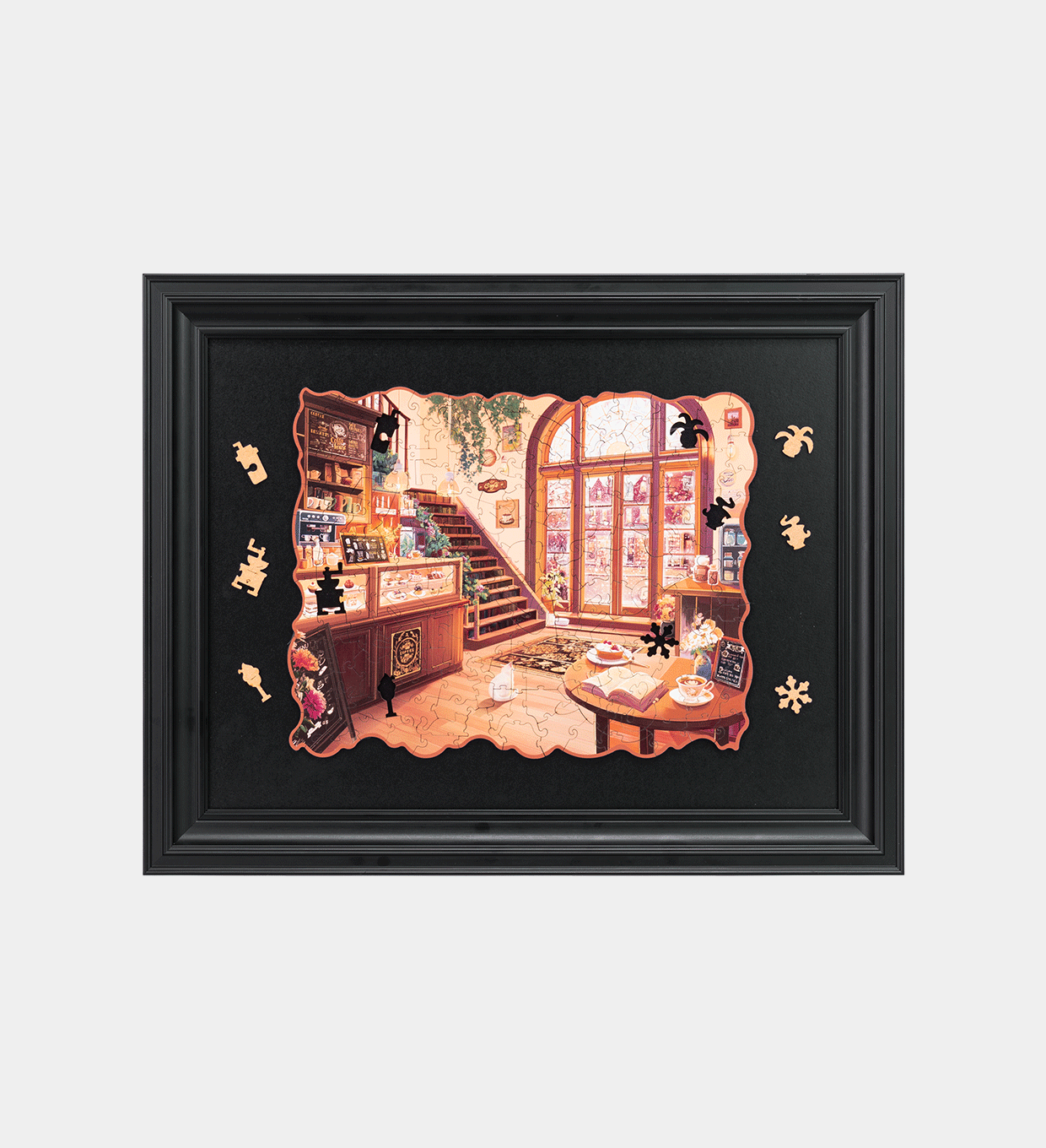 TA006Z-UK Rowood Cozy Winter Café Display Showcase TA006Z