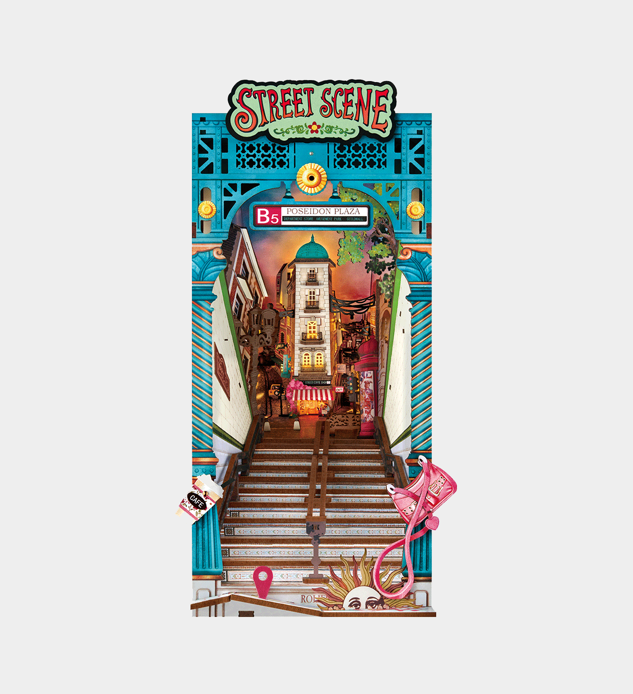 Rolife Street Scene DIY Book Nook Shelf Insert TGB13