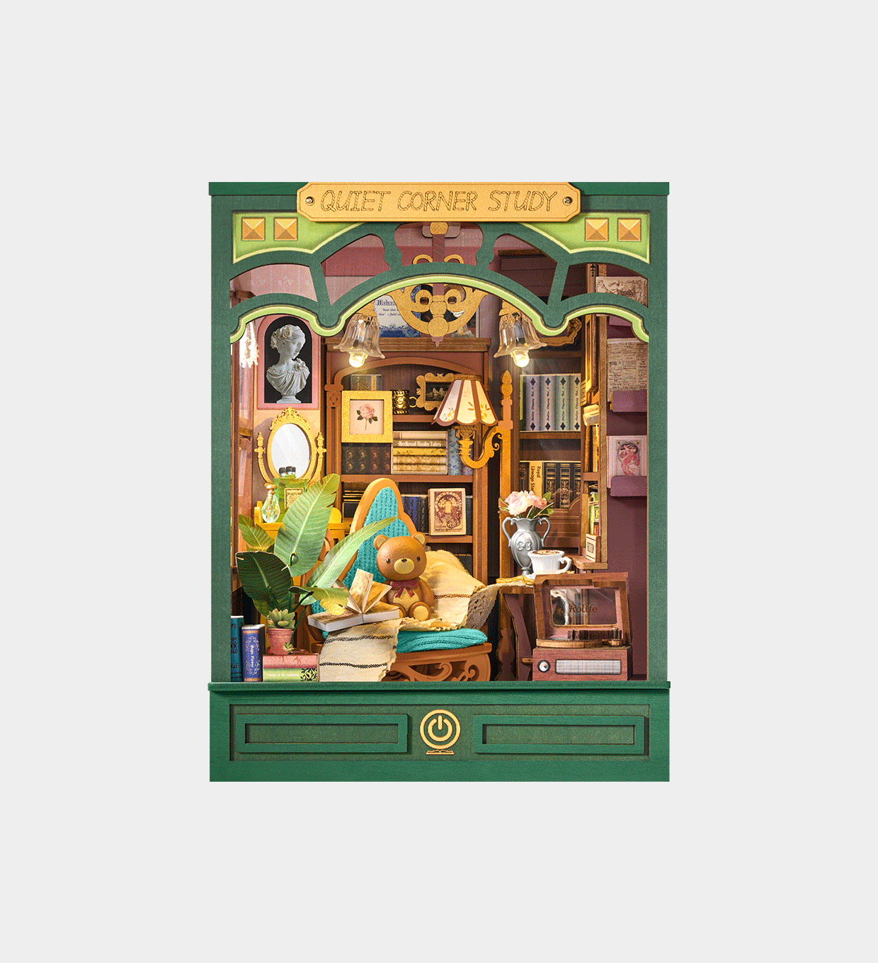 Rolife Quiet Corner Study DIY Book Nook TGE03