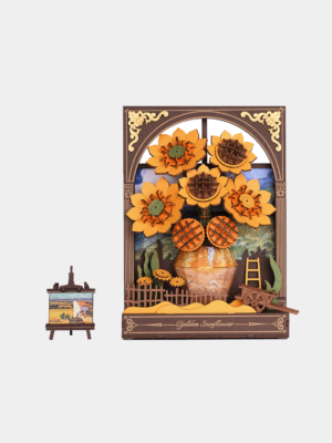 Rowood Golden Sunflower Wall Art 3D Wooden Puzzle TH002