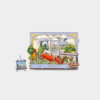Rowood Red Boats Wall Art 3D Wooden Puzzle TH004
