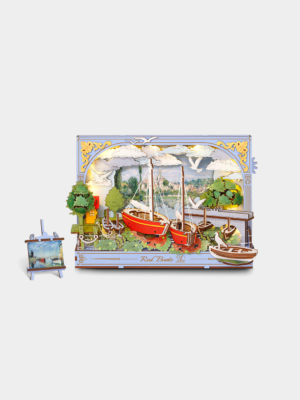 Rowood Red Boats Wall Art 3D Wooden Puzzle TH004