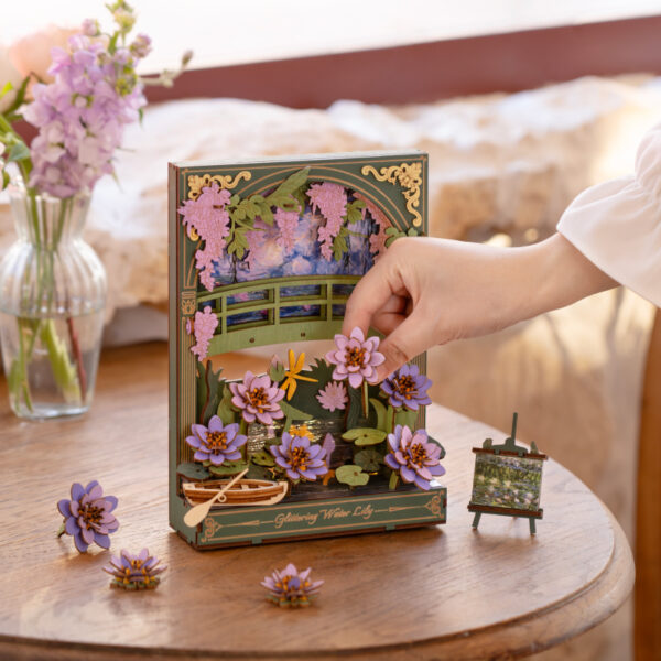 2 Rowood Glittering Water Lily Wall Art 3D Wooden Puzzle TH001