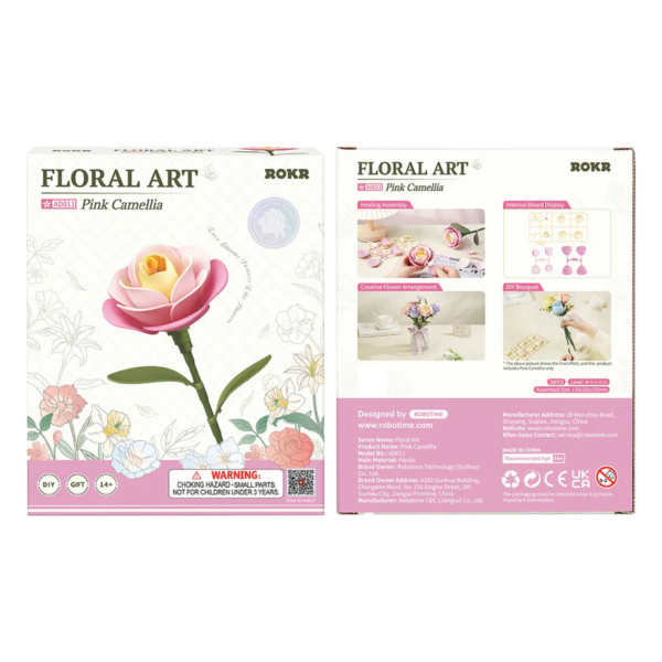 AD011-3 ROKR Floral Puzzle Art Series -- Pink Camellia AD011