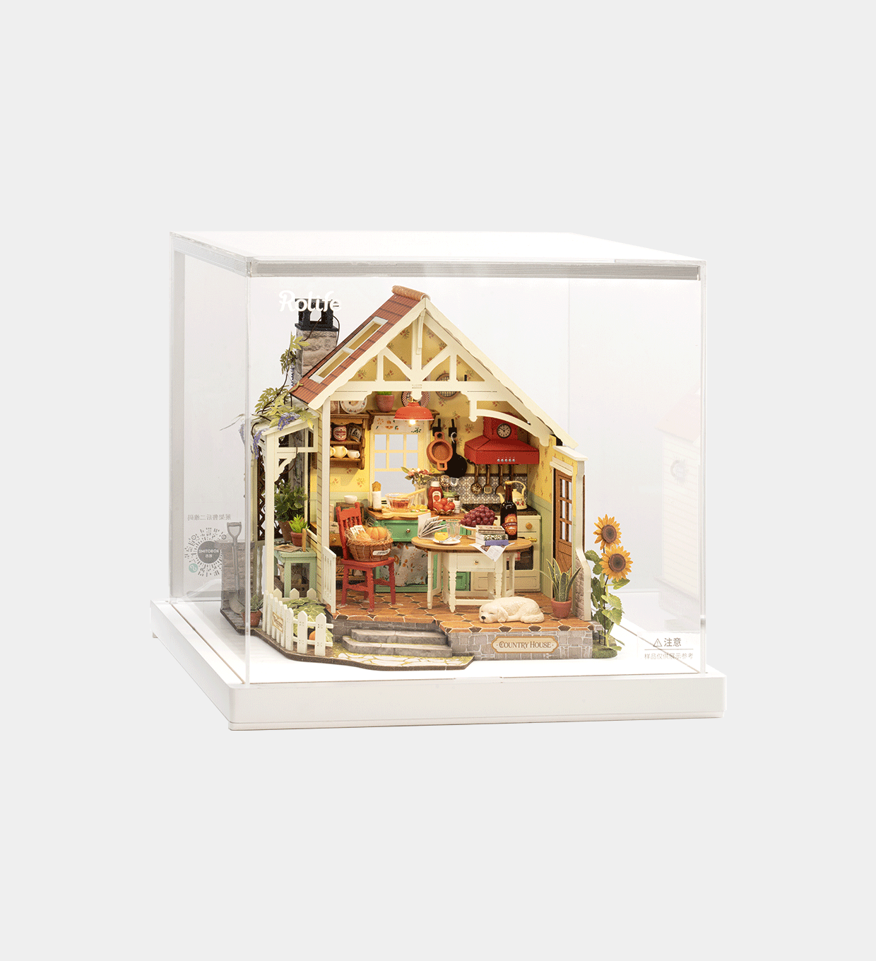 Rolife Sunlit Farmhouse Kitchen Display Showcase DH101Z