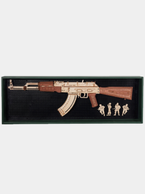 ROKR AK-47 Assault Rifle Gun Toy display showcase
