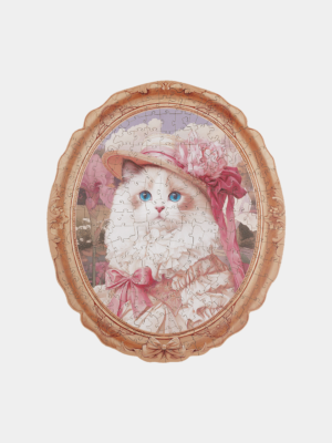Rowood Springtime Kitty Portrait Wooden Jigsaw Puzzle