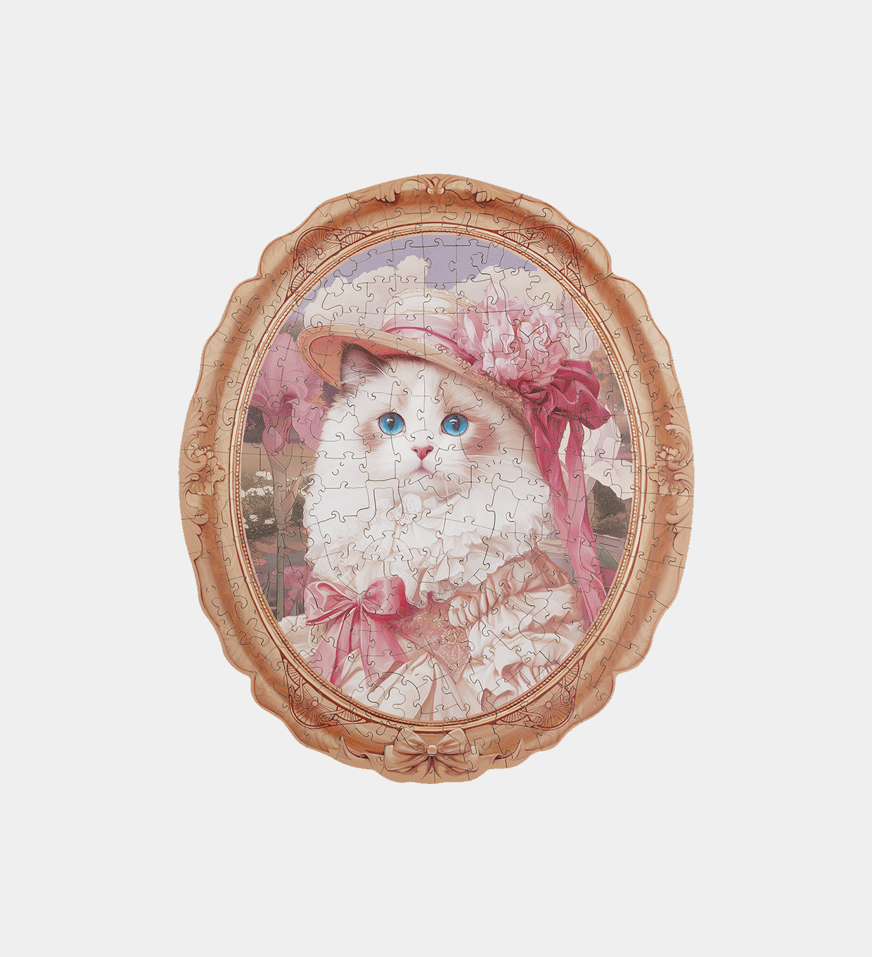 Rowood Springtime Kitty Portrait Wooden Jigsaw Puzzle