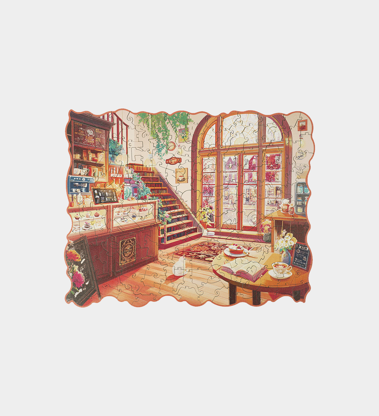 Rowood Cozy Winter Café Wooden Jigsaw Puzzle TA006