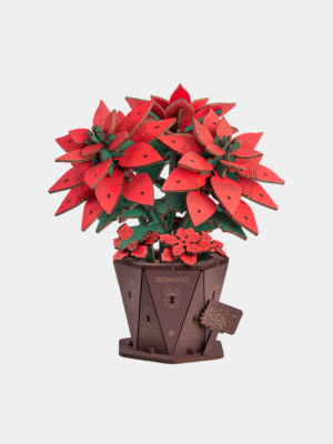 Rowood Poinsettia DIY Flower 3D Wooden Puzzle TF001