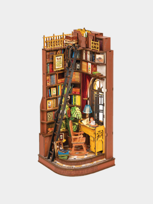 Rolife Silent Corner Study DIY Book Nook Shelf Insert TGE02