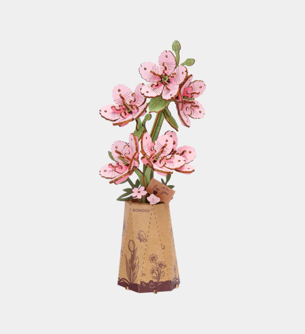 TW101-UK Rowood DIY Wooden Flower Bouquet 3D Wooden Puzzle