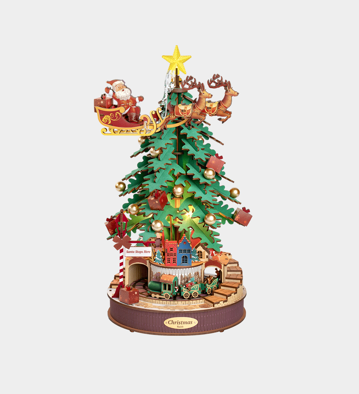 Rolife Christmas Melody Tree 3D Wooden Puzzle AMS01