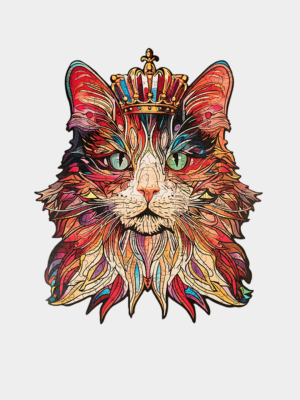 Rowood Cat King Wooden Jigsaw Puzzle