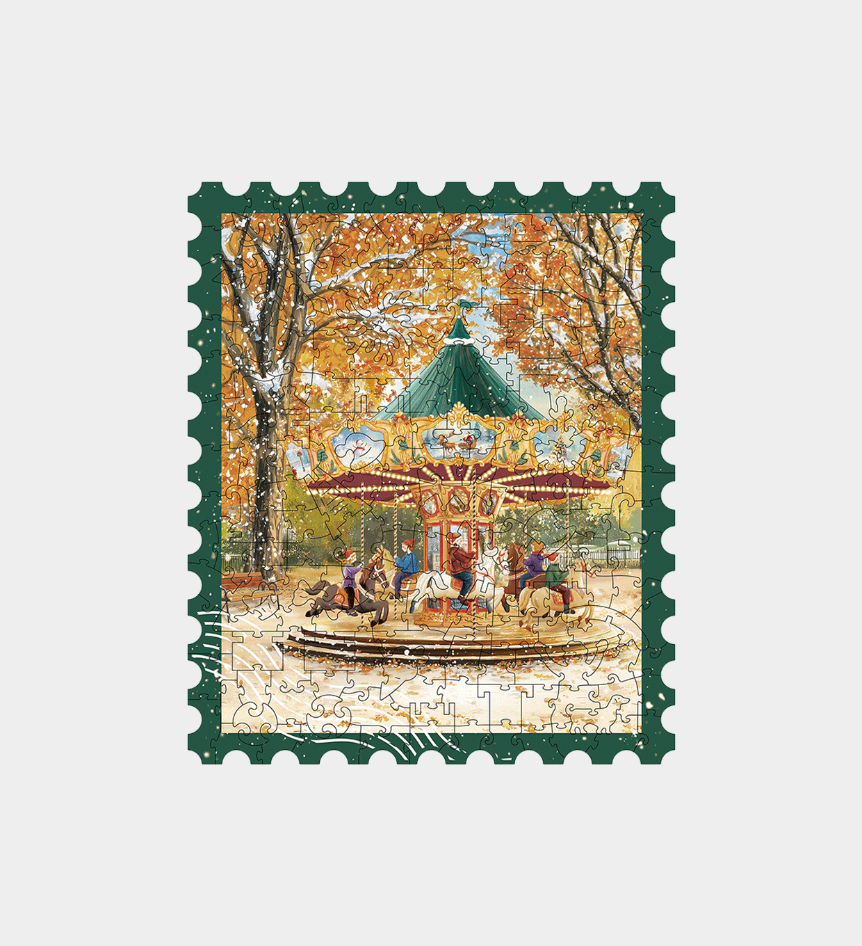 Rowood Golden Autumn Carousel Piece Jigsaw Puzzle TA008