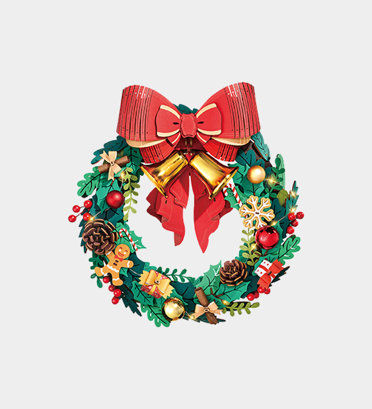 Rolife Christmas Wreath 3D Wooden Puzzle TGL04