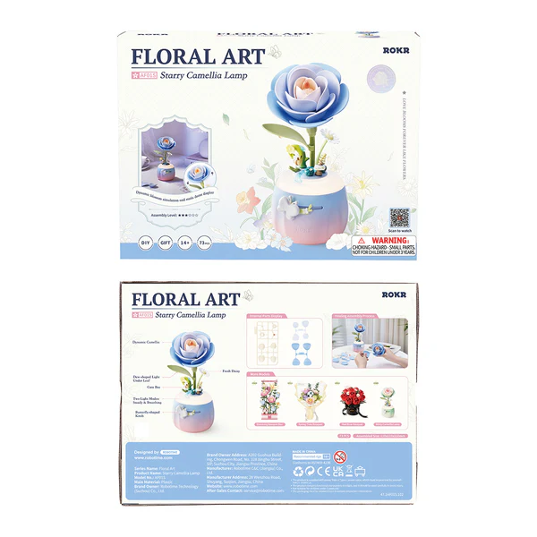 ROKR Starry Camellia Lamp DIY 3D Flower Night Light AF01S