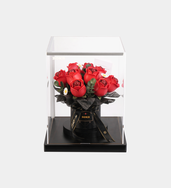 AF02JZ-UK Red Rose Bouquet Display Showcase
