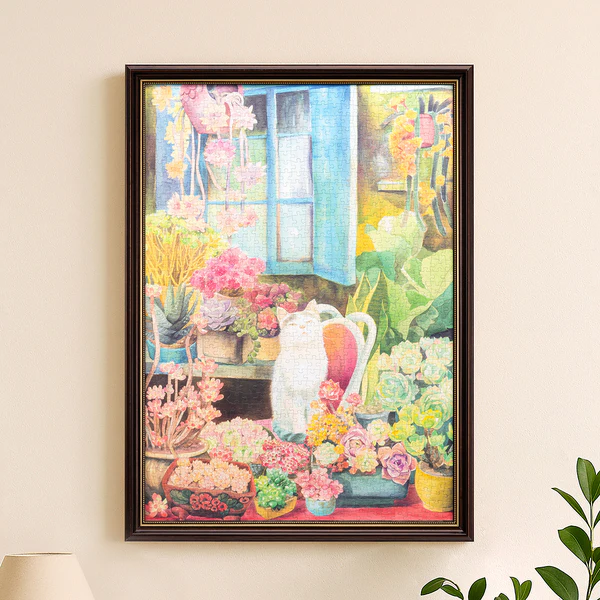PT012-1 Rolife Cat's Plant Yard 1000 Piece Jigsaw Puzzle PT012