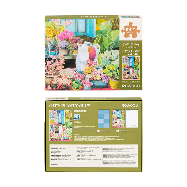 PT012-3 Rolife Cat's Plant Yard 1000 Piece Jigsaw Puzzle PT012