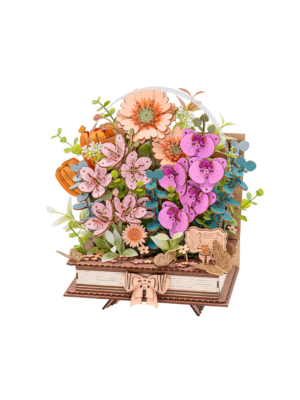 Rowood Wooden Blooming Book DIY Flower Bouquet 3D Puzzle