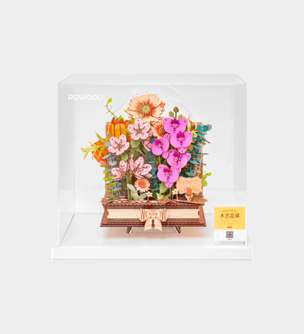 TW04HZ-UK Wooden Blooming Book Display Showcase TW04HZ
