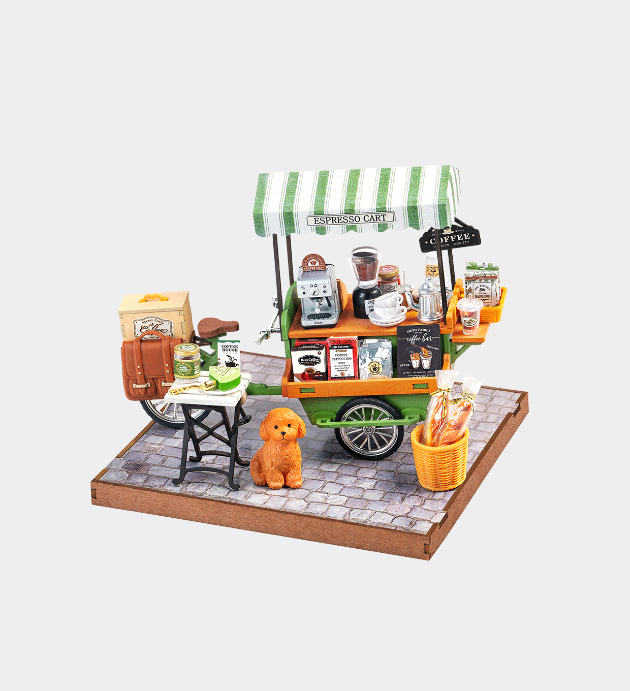 Rolife Aromatic Coffee Cart DIY Miniature House DG182