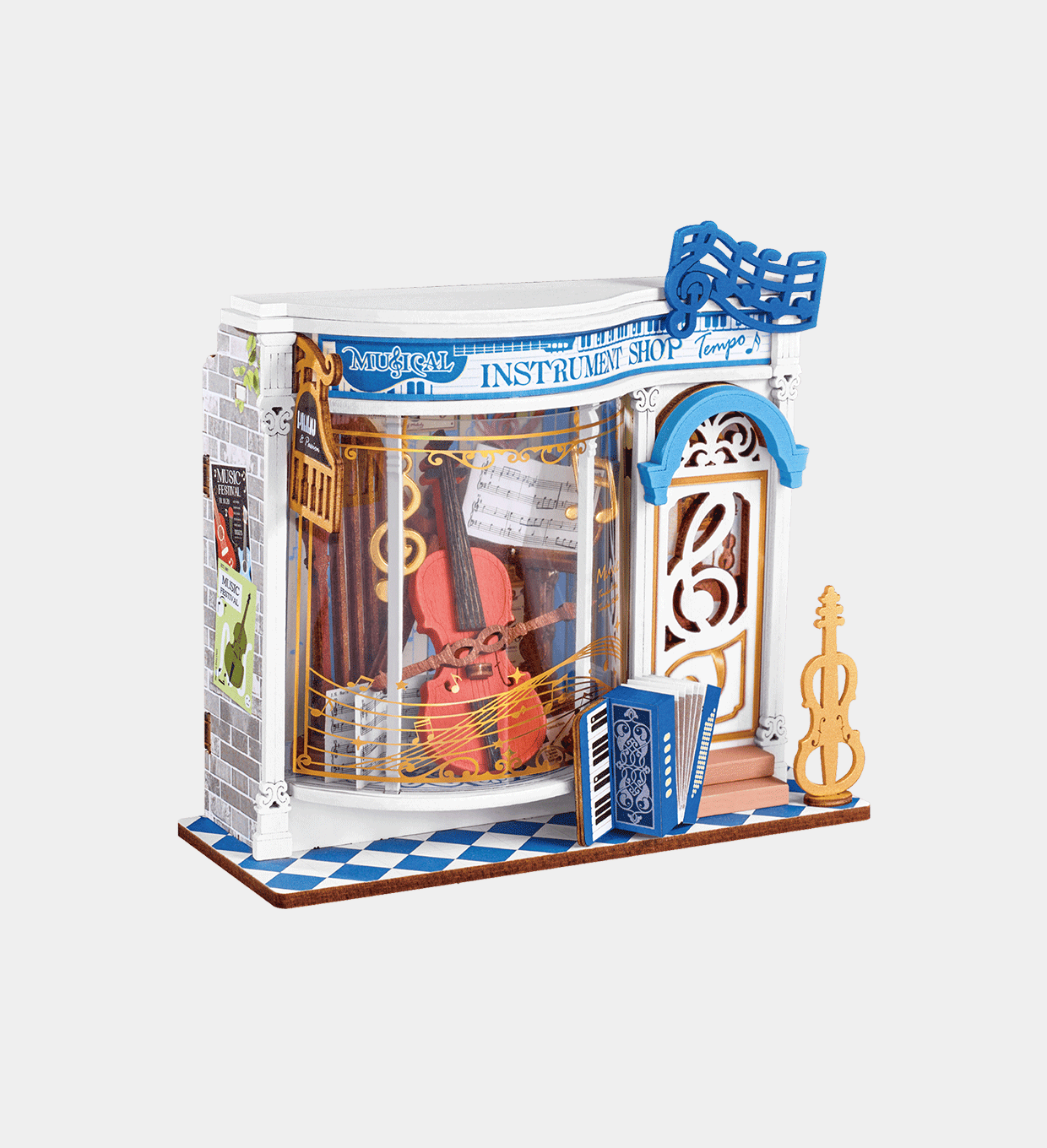 Rolife Melody Instrument Shop DIY Miniature House DS047