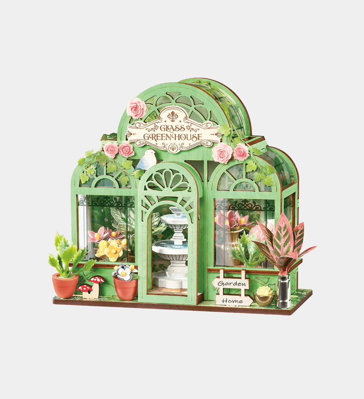 Rolife Green Fountain Garden DIY Miniature House DS049
