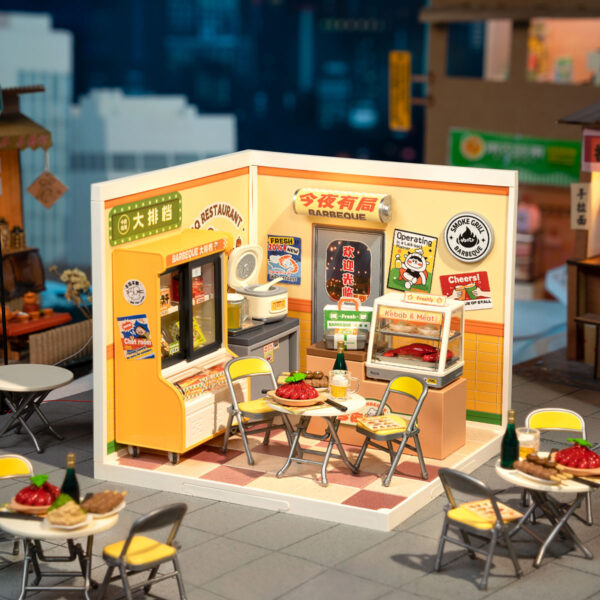 1 Rolife Night Out Food Stall DIY Miniature House DW022