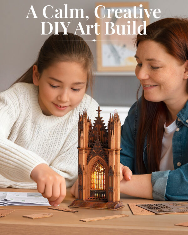 3 Rolife Twin-Tower Cathedral 3D Wooden Puzzle TGA01