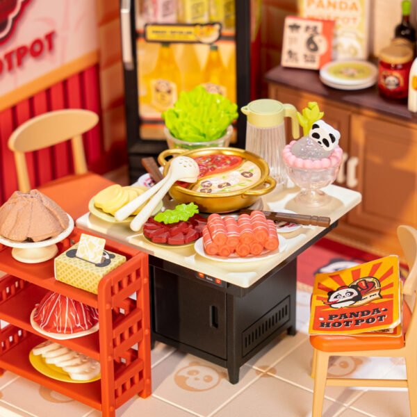 3 Rolife Panda Hot Pot DIY Miniature House DW020