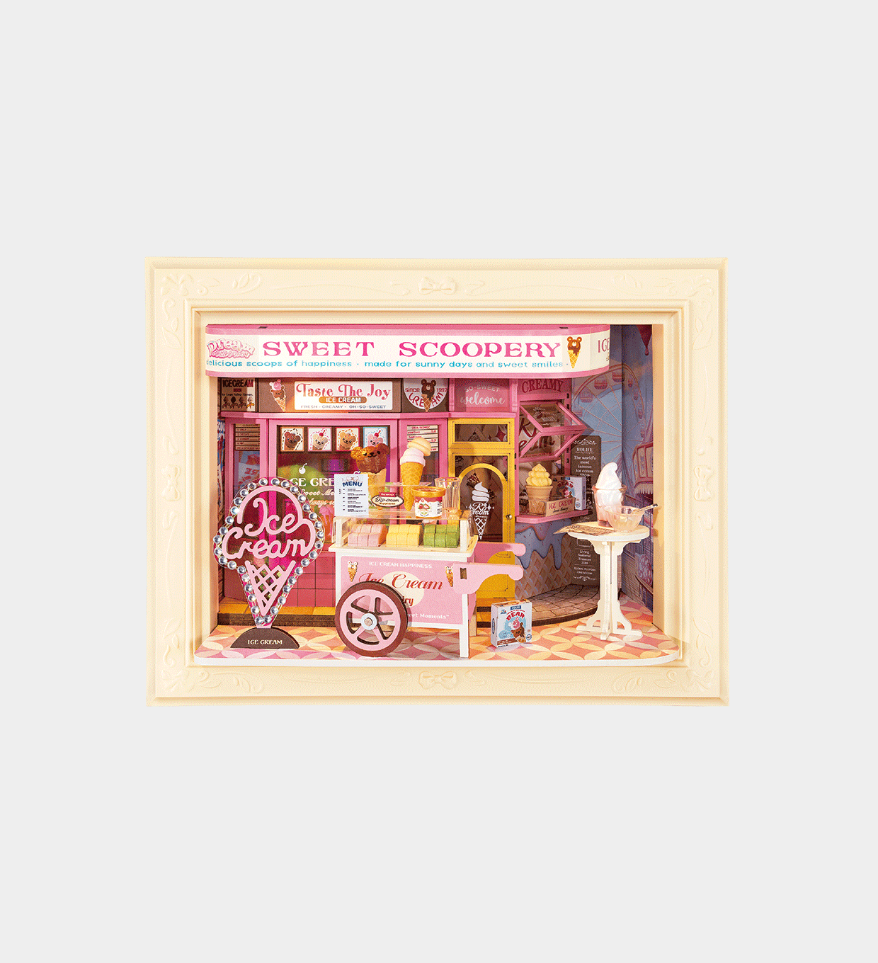 DP002-UK Rolife Sweet Scoopery Ice Cream DIY Miniature House DP002