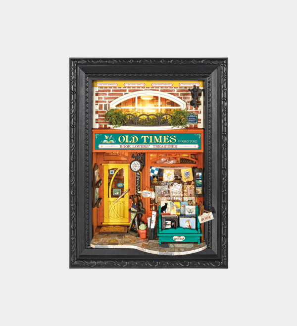 DP004-UK Rolife Old Times Bookstore DIY Miniature House DP004