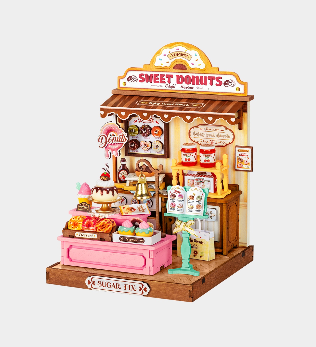 DS051-GREY Rolife Sweetie's Donut Shop DIY Miniature House DS051