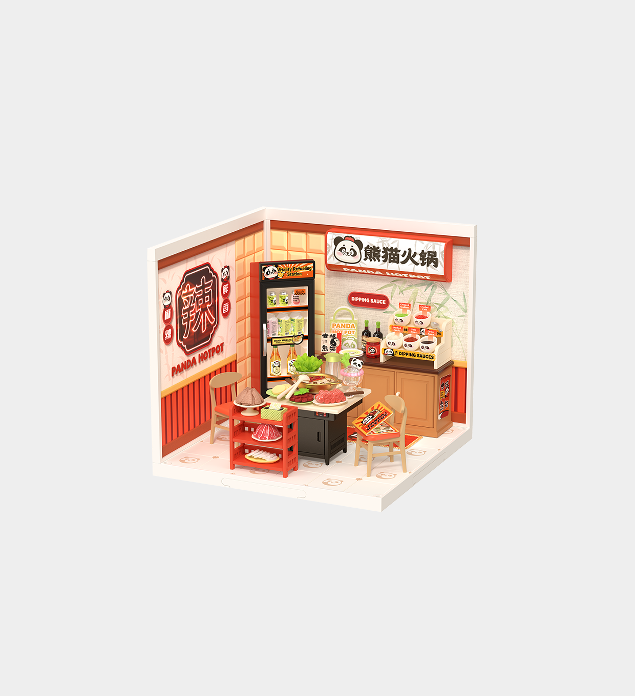 Rolife Panda Hot Pot DIY Miniature House DW020