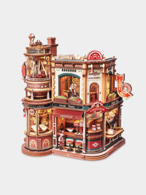 ROKR Dream Coffee Factory Music Box Wooden 3D Puzzle EAB02