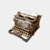 LK703B-UK ROKR Mechanical Typewriter Wooden 3D Puzzle LK703B (Classic Version)