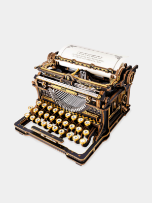 ROKR Mechanical Typewriter Wooden 3D Puzzle LK703B (Classic Version)