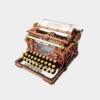 LK703C-UK ROKR Mechanical Typewriter Wooden 3D Puzzle LK703C (Magic Version)
