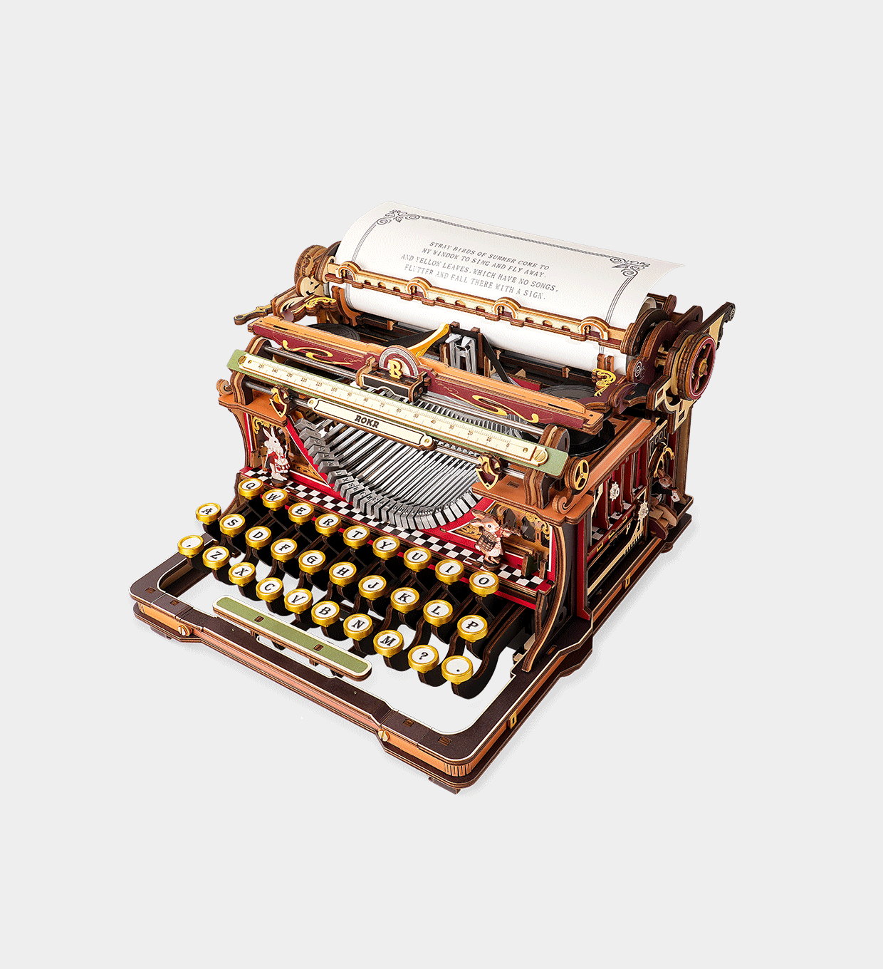 LK703C-UK ROKR Mechanical Typewriter Wooden 3D Puzzle LK703C (Magic Version)